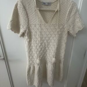 Zara chrochet dress size m